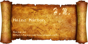 Heinz Márton névjegykártya